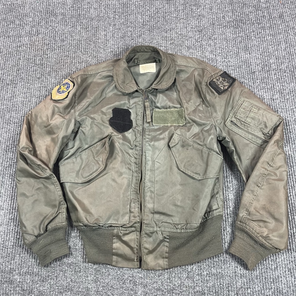 Vintage Avirex CWU-36/P Jacket Mens Small Green Summer Flight Bomber Military
